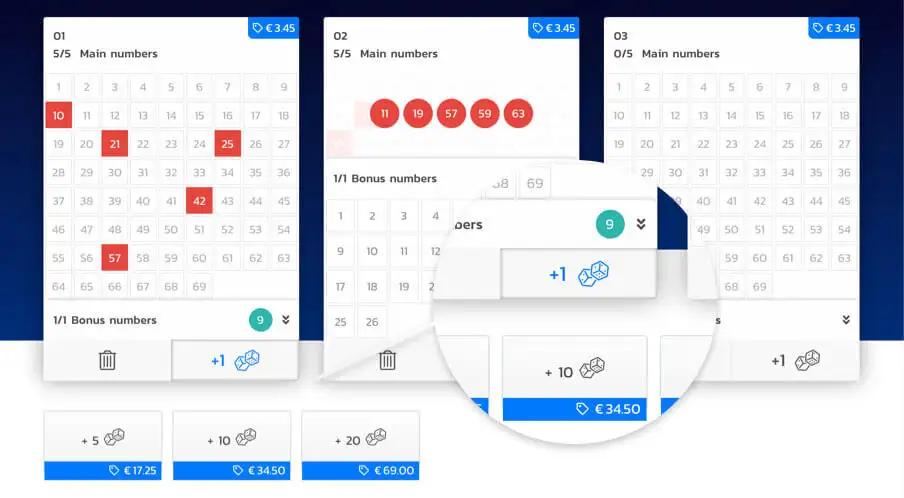 Step 5 – Alternatively, Use Quick Pick to Select Your Lottery Numbers for You